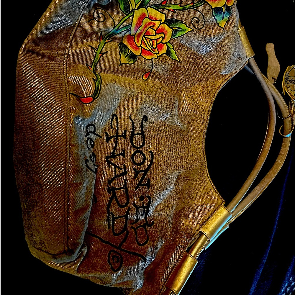 Ed Hardy bag. Part of his first sales